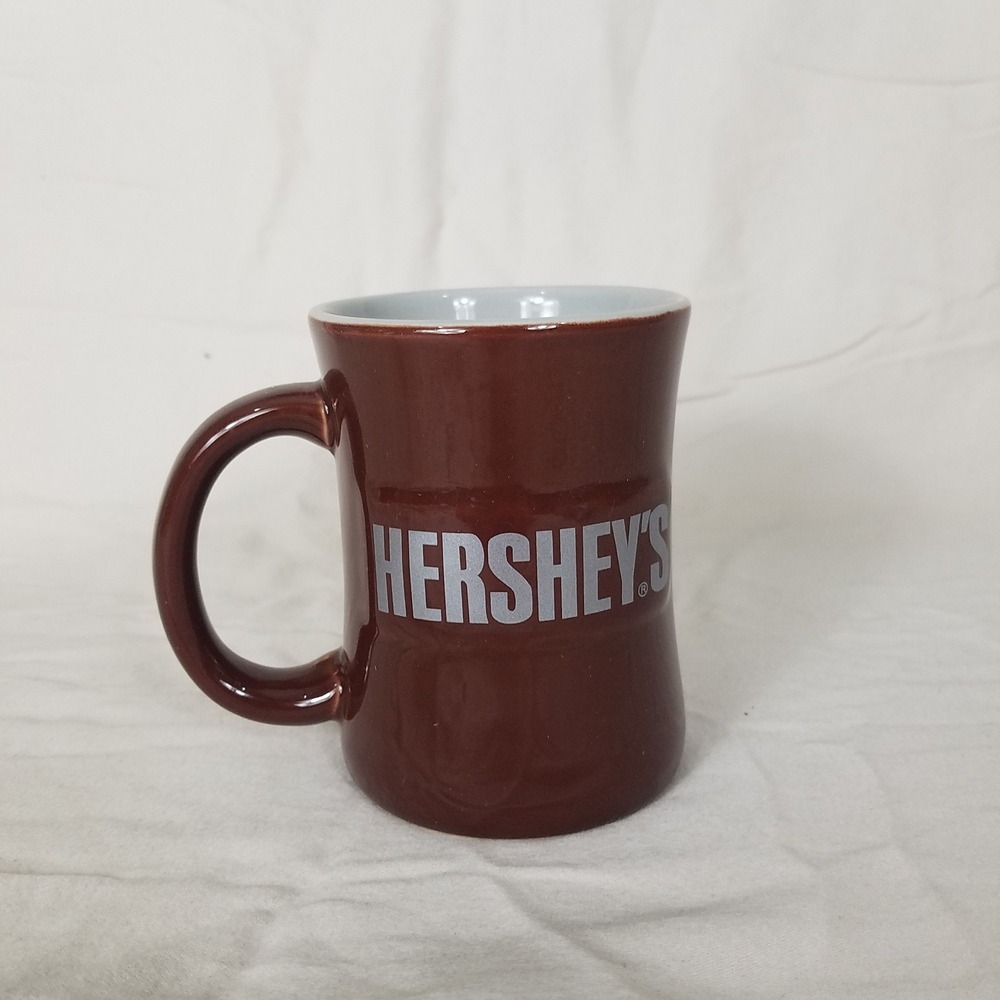 Hershey's Coffee Mug Unisex OS Brown Excellent Ceramic Diner Style Logo Cup